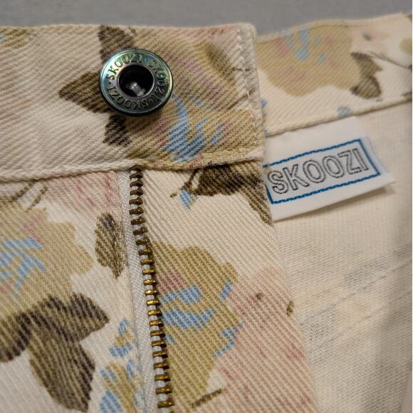 VTG Skoozi Denim Skirt Womens 6 Floral 90s Western Cowgirl Y2K Retro Preppy boho - Picture 5 of 12